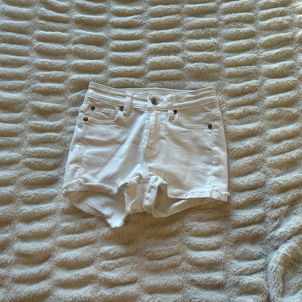 American Age White Jean Shorts